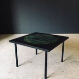 Mid-Century Studio Ceramic Tile Coffee Table, Belgium, 1960s