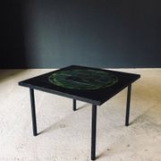 Mid-Century Studio Ceramic Tile Coffee Tabe, Belgium, 1960s
