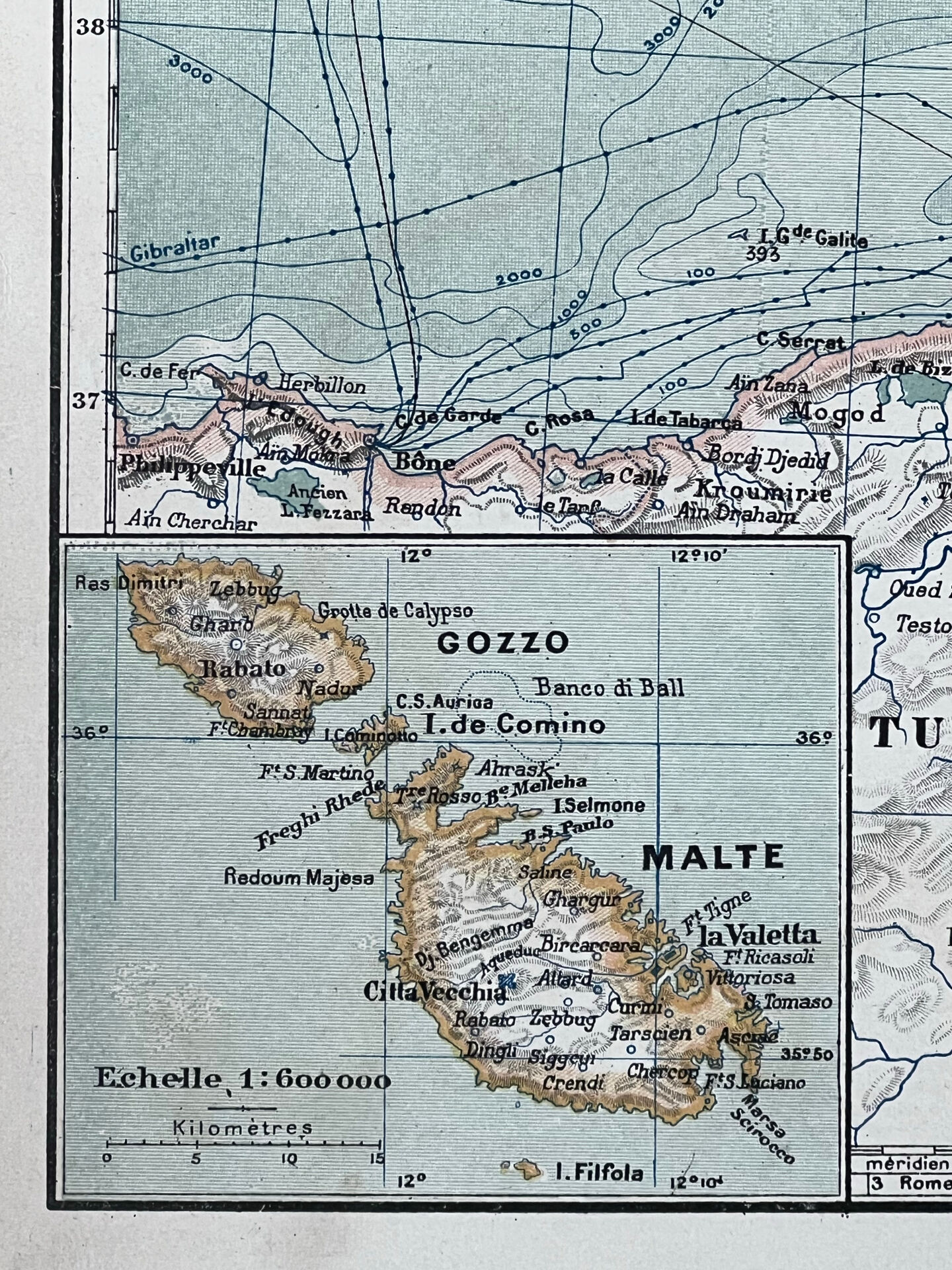 Original map of Italy 1905 - 37.5x48cm