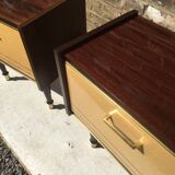 Pair vintage bedside
