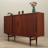 Buffet haut en teck, design danois, années 1960, production : Danemark