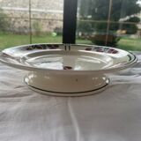 Compotier art deco cherries, longwy model the merises