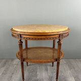Side Table, Louis XVI Style Pedestal Table, Late 19th Century