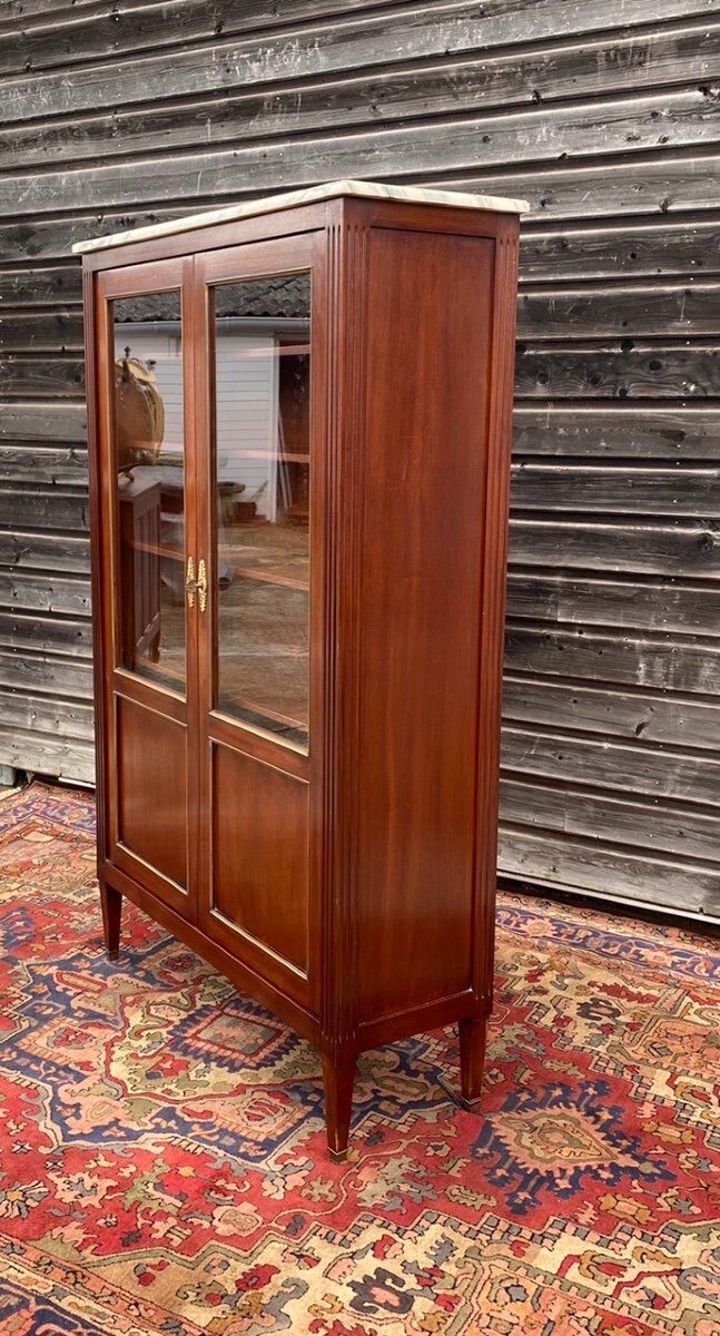 Louis XVI style mahogany showcase