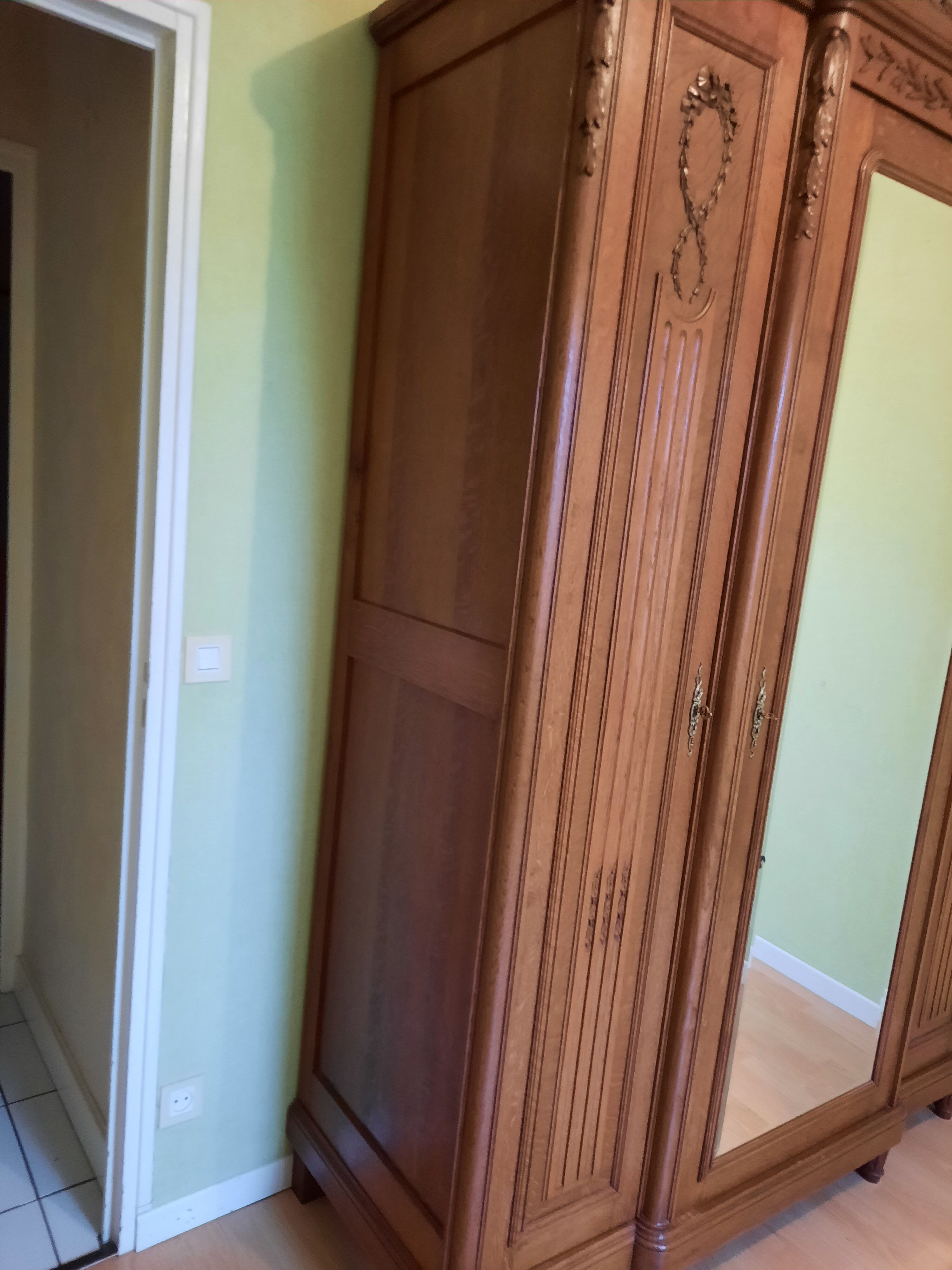 3-door art deco cabinet