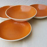 4 shallow sail coral plates salins Deauville