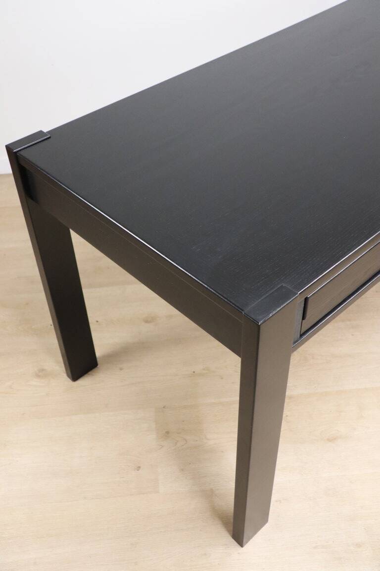 Vintage Simat edition desk in blackened wood, 1980