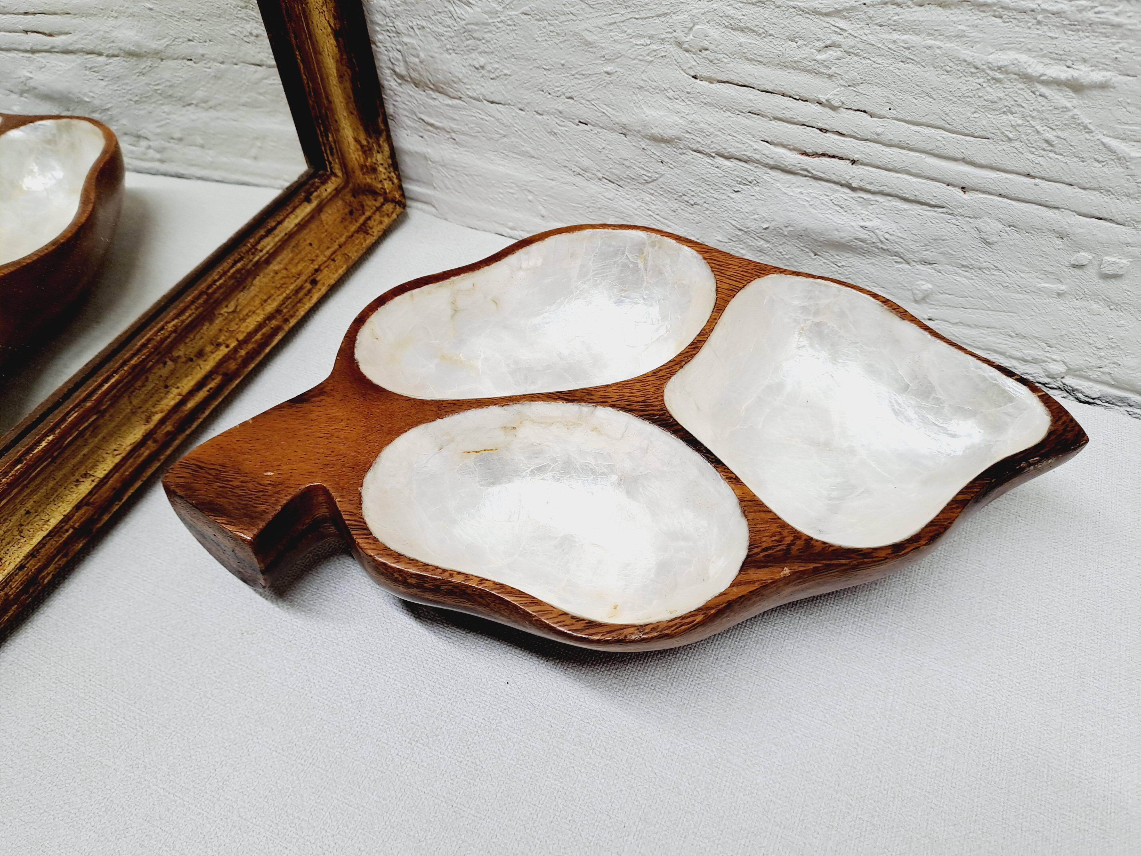 Mother-of-pearl and wood empty pocket