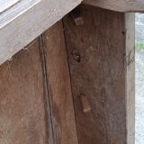 Old brutalist oak farmhouse coffee table