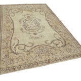 Handwoven decorative anatolian beige carpet 167 cm x 253 cm - 24927