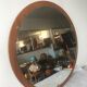 Mirror round vintage teak 66 x 66 cm