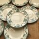 Series of 8 old flat plates Terre de Fer