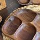 Olive wood platters, in organic shapes.
