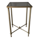 Brass and smoked glass stool