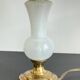 Chic lamp in opaline glass and vintage brass