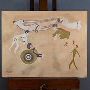 Tassili Rock Painting, signed G. Le Poitevin – 1960