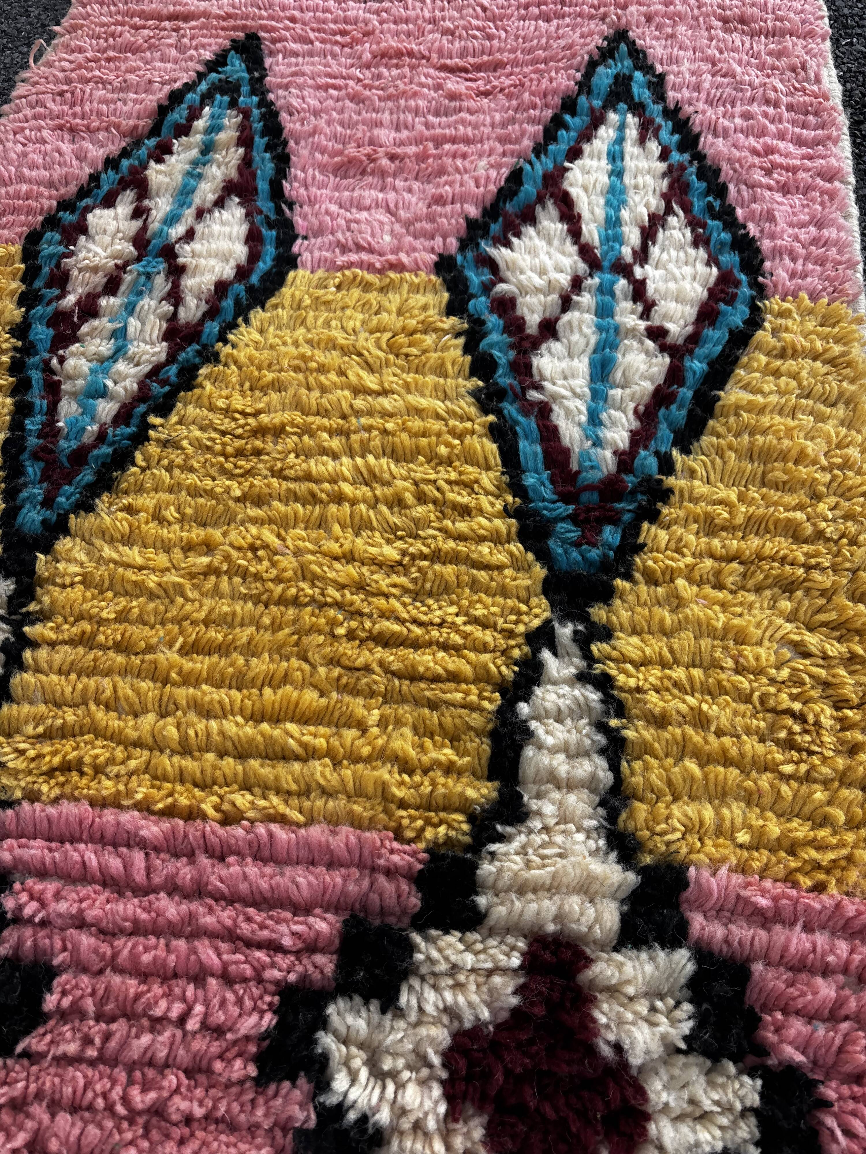 Berber carpet from Morocco for hallway from the Boujad region.