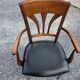Mid-20th century solid cherry wood office chair.