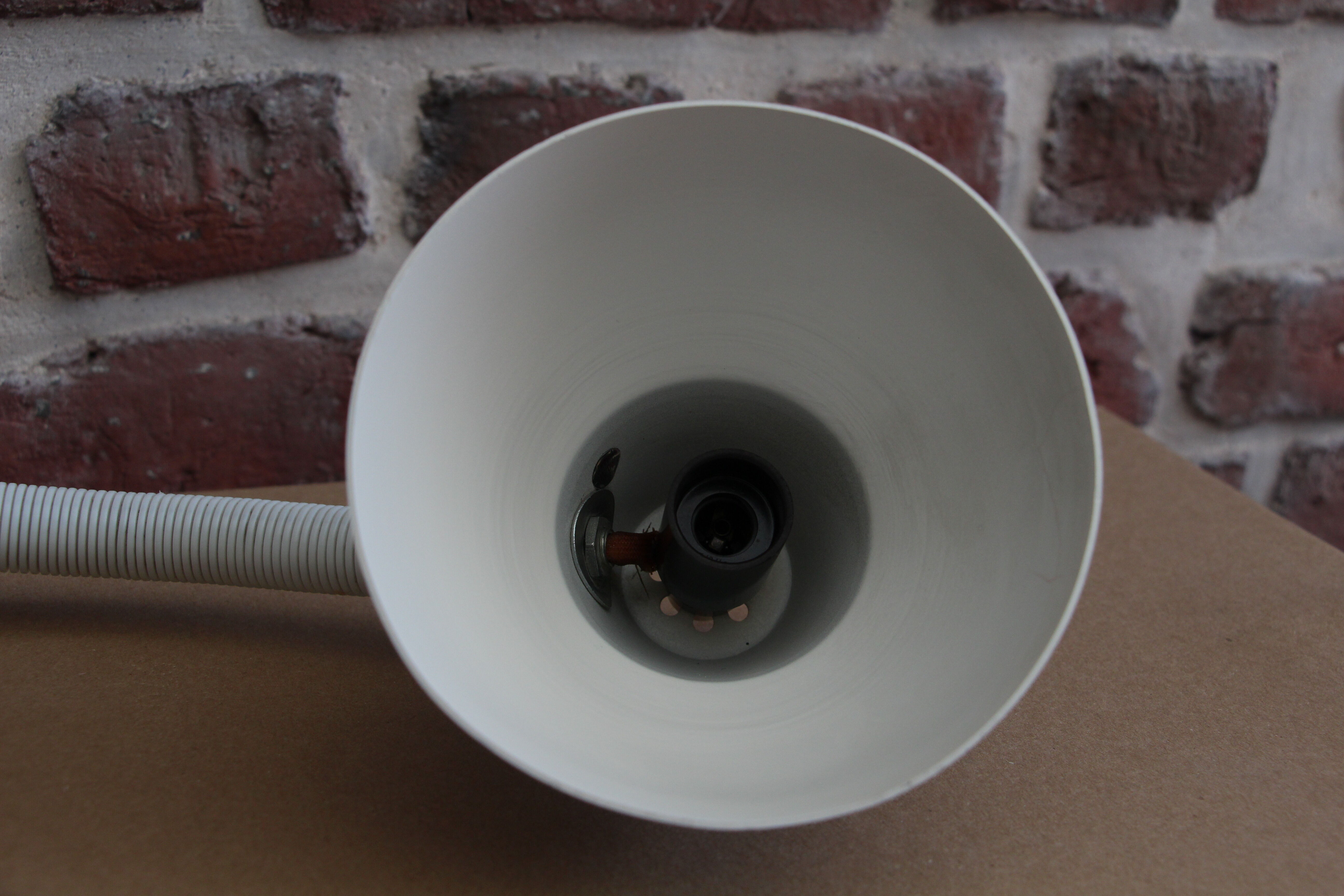 White aluminor desk lamp 80's