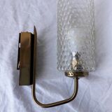 Brass and bubble glass wall light
