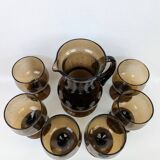 Smoked glass orangeade set