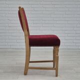 1970s, set of 6 Danish dinning chairs, very good condition, oak wood.