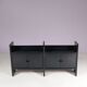 1970s low black plastic cabinet model Multiplo Harvey Guzzini Italy for Kastilia