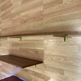 Set of oak shelves, 1950s design.