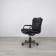 Office armchair leather wood Scandinavian design 70s vintage