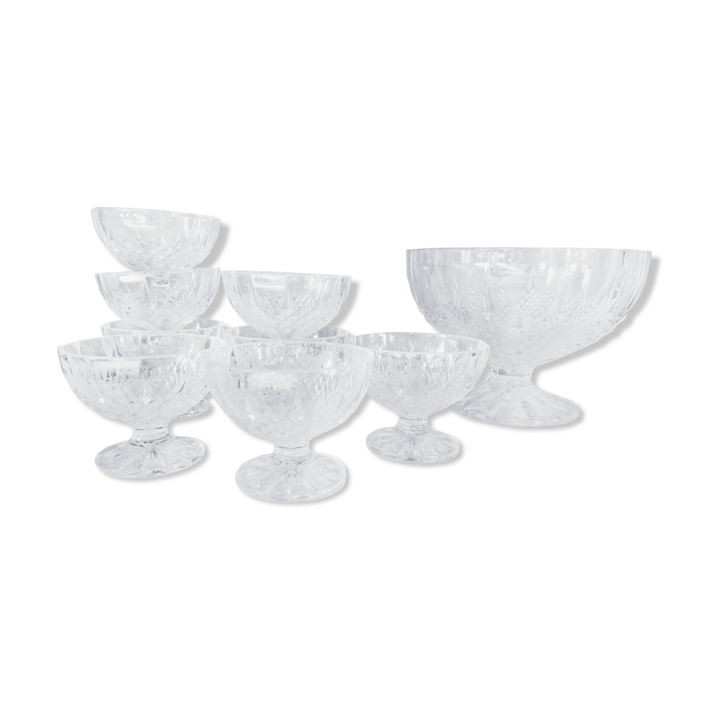 Crystal dessert service