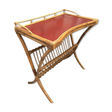 Bureau d'appoint rotin & cuir