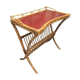 Rattan and leather booster desk