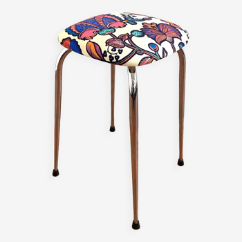 Upcycled vintage stool - Indian beige