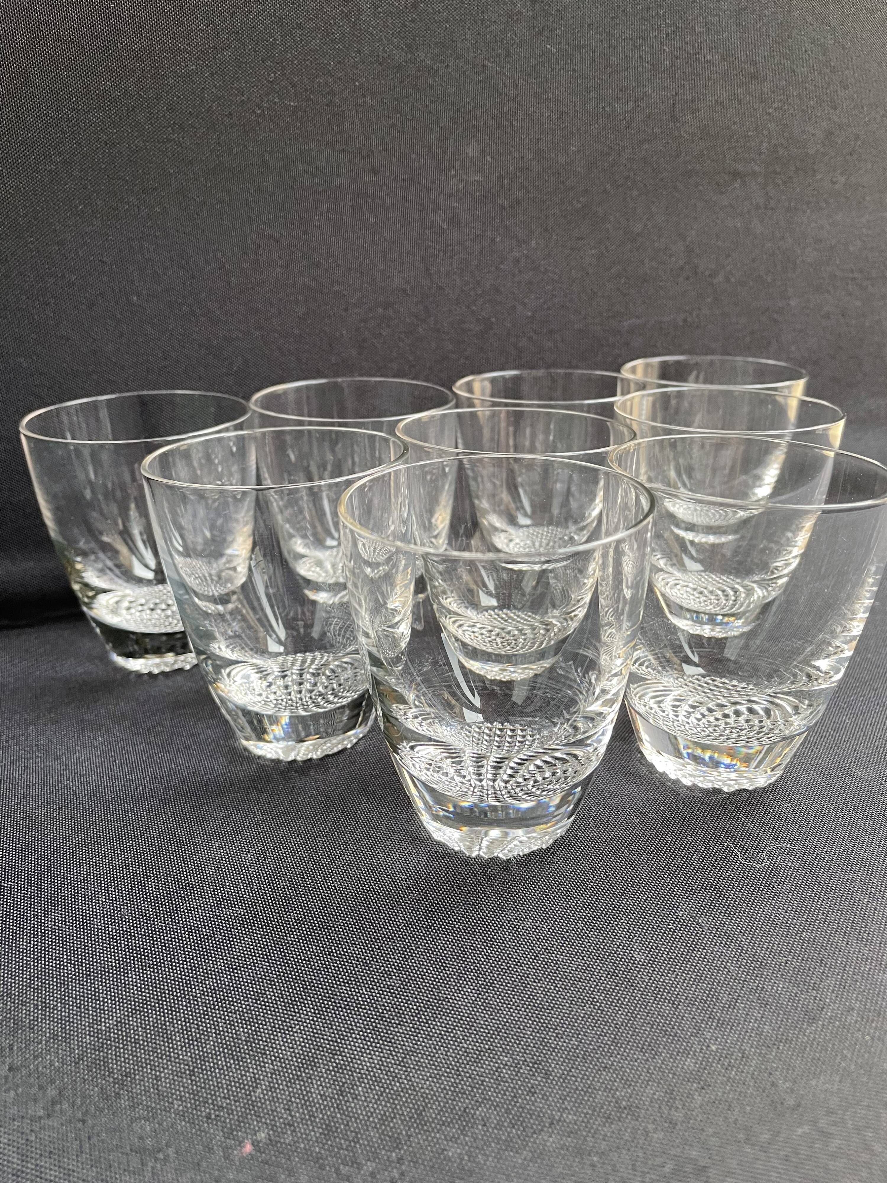 Large glasses (9) - Mid-century modern - Crystal