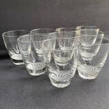 Large glasses (9) - Mid-century modern - Crystal