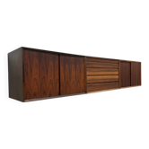Poul Cadovius Floating Wall Mounted Rosewood Sideboard By CADO, 1960s.