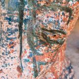 Glazed terracotta sculpture vase, late 20th century