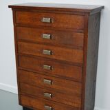 Dutch oak apothecary filing cabinet, 1930s