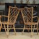 Pair of chairs in rattan 1960 by Louis Sognot