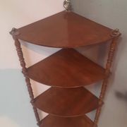 Corner wall shelf with 4 tiers