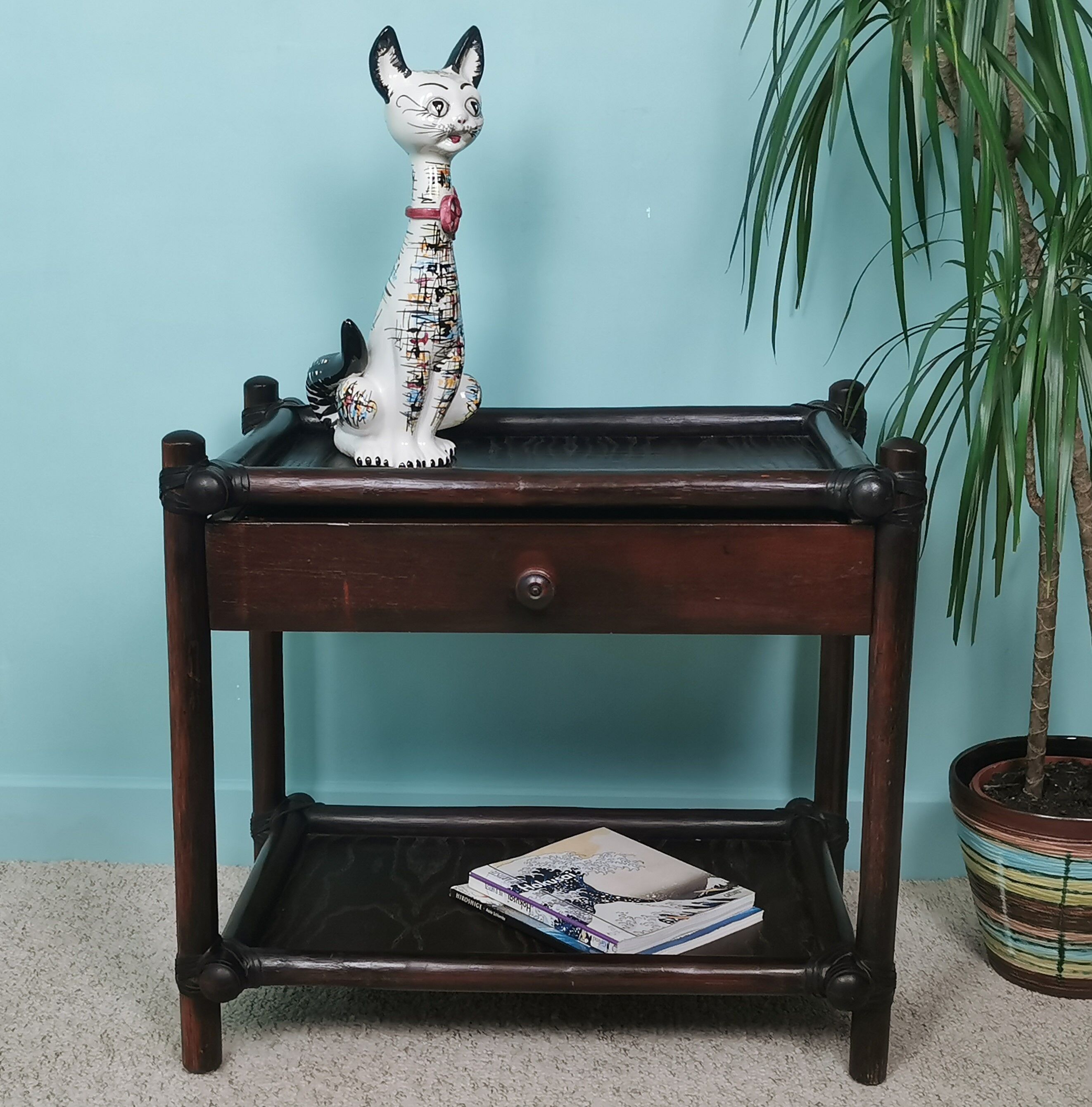 Bamboo bedside table