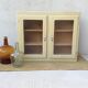 Top buffet glass doors 50s patinated almond green