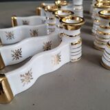 12 Limoges art porcelain knife rests in their case