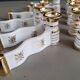 12 Limoges art porcelain knife rests in their case