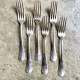 6 fourchettes en métal argenté