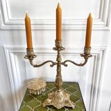 3-light gold candlestick