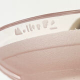 Pair of Art Deco bedside lamps, glasses signed Muller