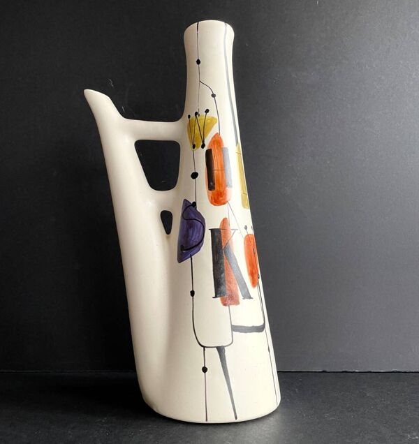 Bouteille ''whisky''en faïence par Roger Capron Vallauris