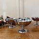 Lot de 6 coupes à dessert vintage en inox