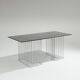 Large "Wire" Desk in Glass and Metal, Terence Conran, 1980s